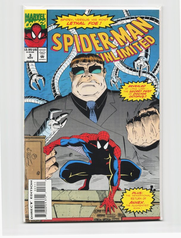 Spider-Man Unlimited #3 (1993), raw, ungraded comic book — front cover