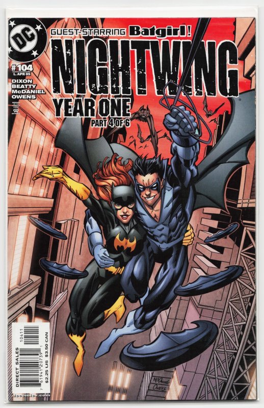Nightwing #104 (DC Comics, 2005), raw, ungraded comic book — front cover