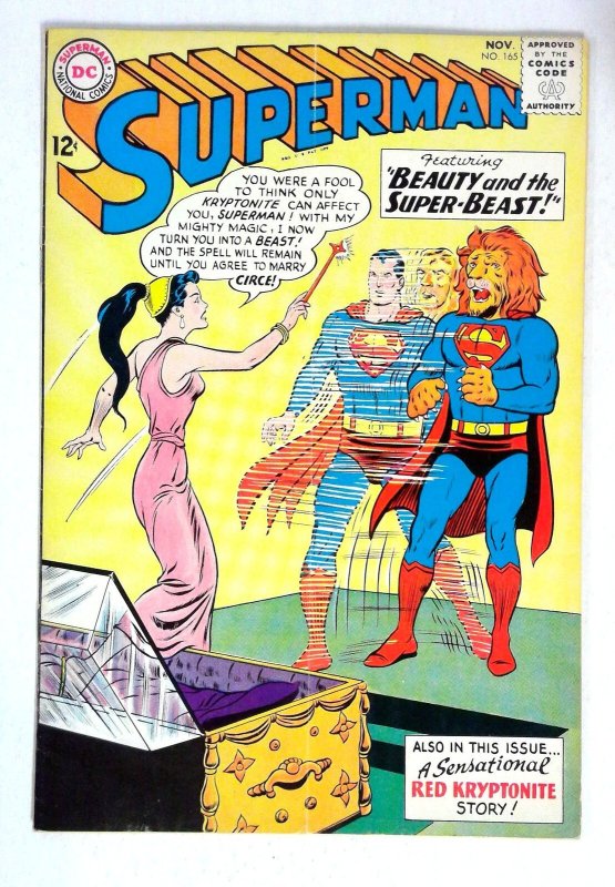 Superman #165 (DC Comics, 1963), raw comic book in VG/FN condition — front cover