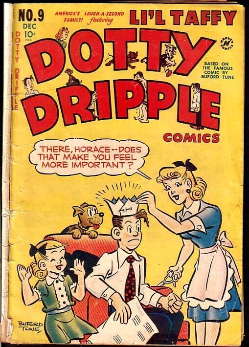 Dotty Dripple #9 (Harvey Comics, 1949), raw, ungraded comic book — front cover