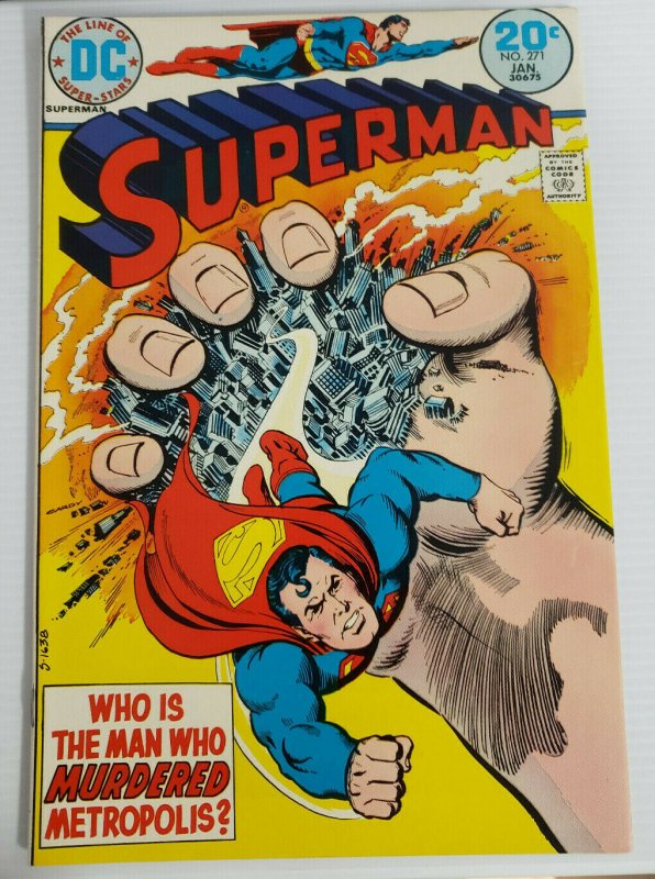 Superman (Nm-) Issue #271 (1974), raw comic book in NM- condition — front cover