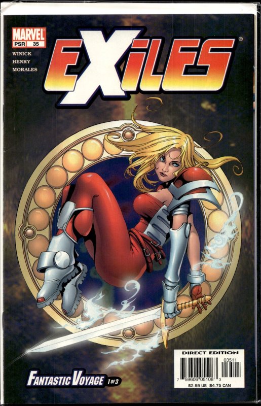 Exiles #35 (2003), raw, ungraded comic book — front cover