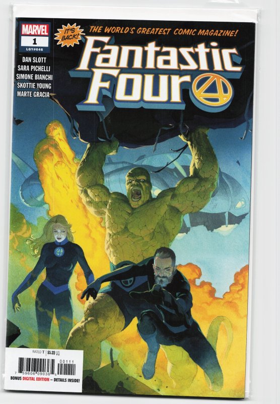 Fantastic Four #1 (Marvel Comics, 2018), raw, ungraded comic book — front cover