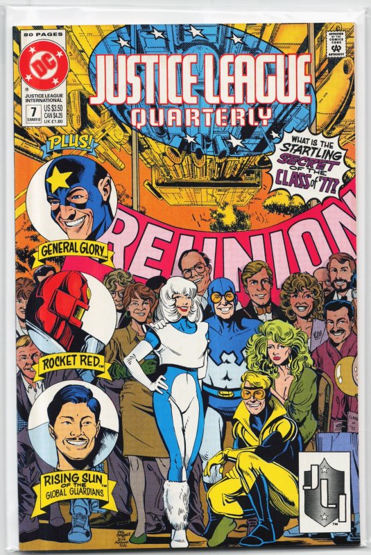 Justice League Quarterly #7 (1992), raw, ungraded comic book — front cover