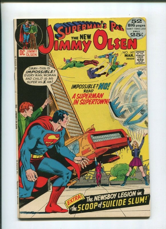 Supermans Pal Jimmy Olsen #147 (1972), raw comic book in 7.5 condition — front cover