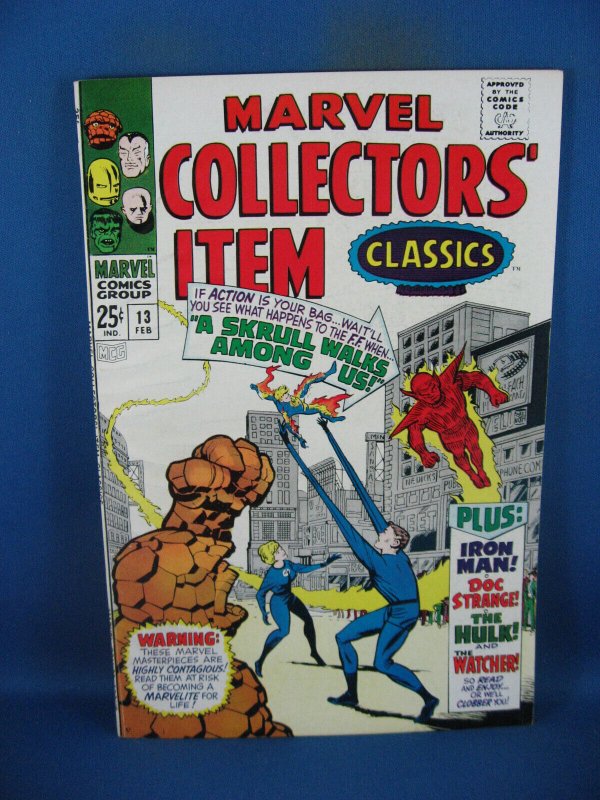 Marvel Collectors Item Classics #13 (Marvel Comics, 1968), raw, ungraded comic book — front cover