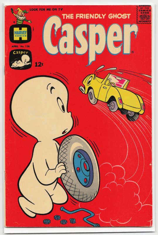 The Friendly Ghost Casper #128 (1969), raw, ungraded comic book — front cover