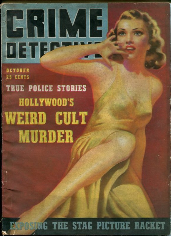 Mag: Crime Detective-1939-October-Good Girl Art Cover G, raw, ungraded comic book — front cover