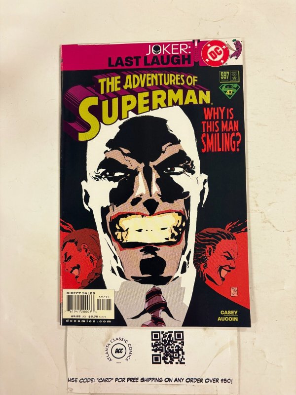 Adventures of Superman #597 (DC Comics), raw comic book in NM condition — front cover