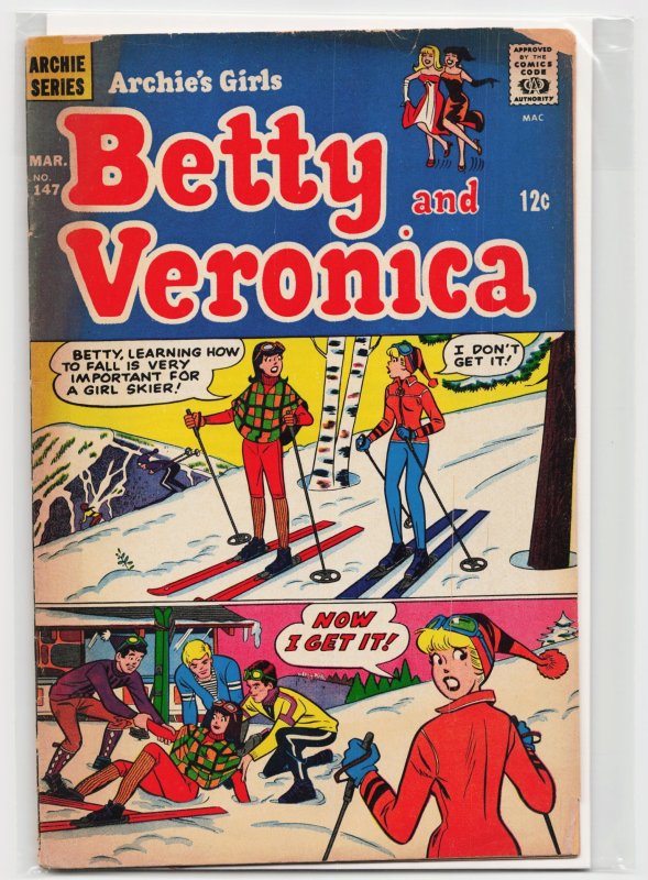 Archie's Girls Betty and Veronica #147 (Archie Comics, 1968), raw, ungraded comic book — front cover
