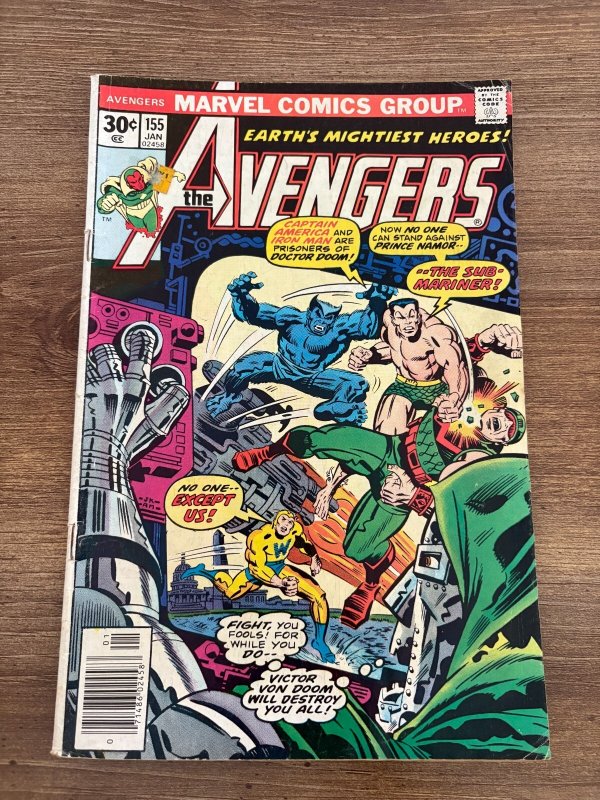 Avengers #155 (Marvel Comics), raw comic book in VG/FN condition — front cover
