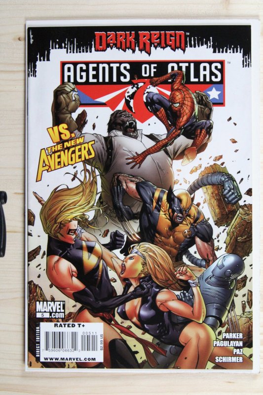 Agents of Atlas #5 (Marvel Comics, 2009), raw comic book in NM- 9.2 condition — front cover
