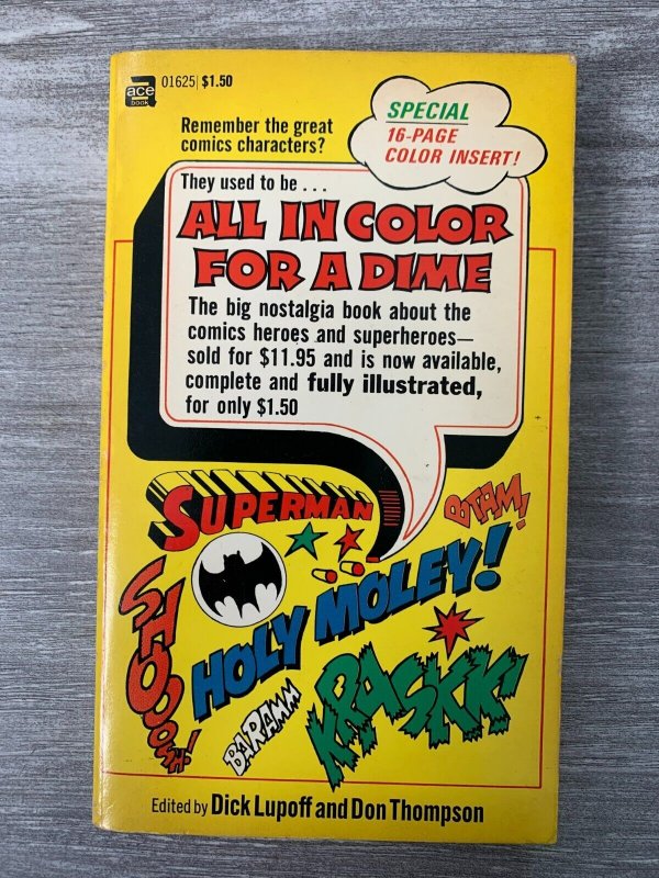 1970 ALL IN Color FOR a Dime by Dick Lupoff FN 6.0 1at Ace 01625 Paperback (1970), raw comic book in FN 6.0 condition — front cover