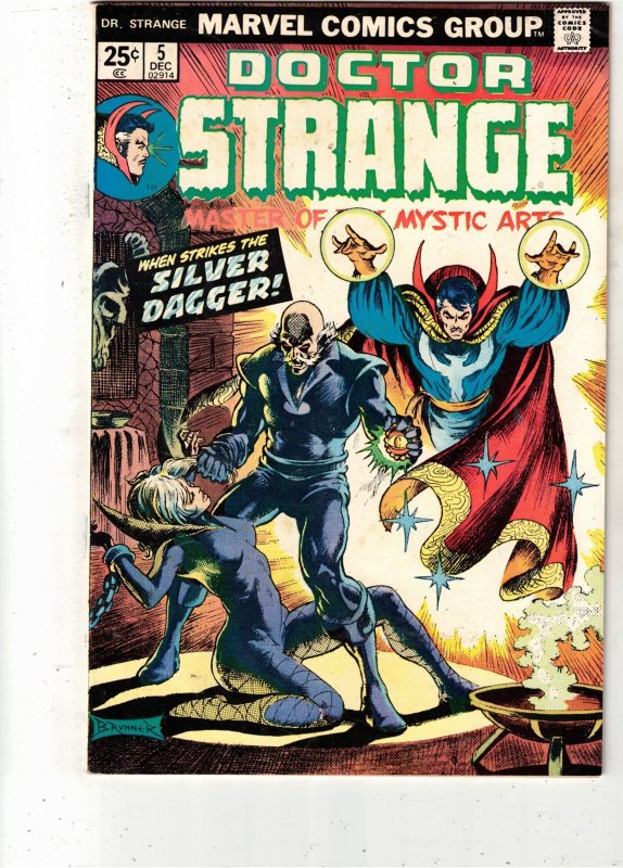 Doctor Strange #5 (Marvel Comics, 1974), raw comic book in NM- condition — front cover
