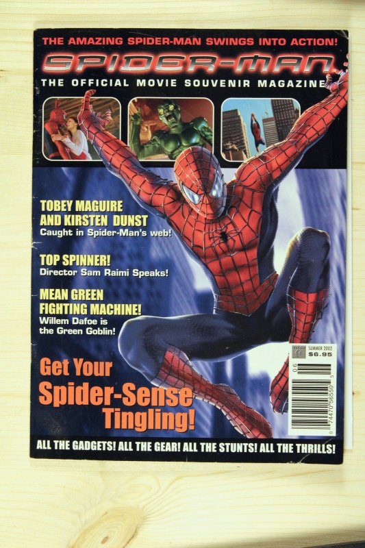 Spider-Man: The Official Movie Souvenir Magazine #1 (Marvel Comics, 2002), raw comic book in VF- 7.5 condition — front cover