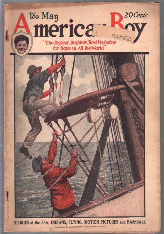 MAG: American Boy 5/1924-bicycle Ads-baseball-motion Pictures-pulp Fiction-VG-, raw comic book in VG- condition — front cover