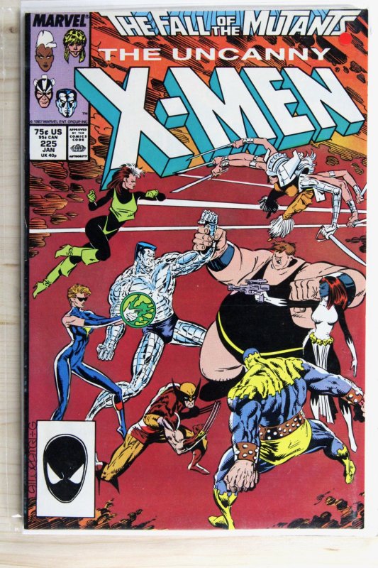 The Uncanny X-Men #225 (Marvel Comics, 1988), raw comic book in VF/NM 9.0 condition — front cover