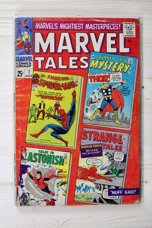 Marvel Tales #7 (Marvel Comics, 1967), raw comic book in VG 4.0 condition — front cover