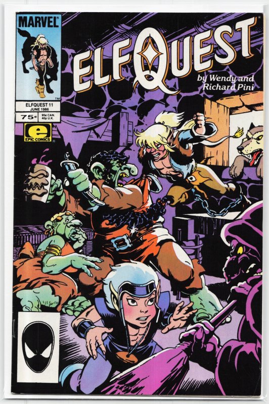 ElfQuest #11 (1986), raw, ungraded comic book — front cover