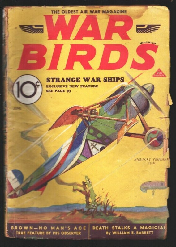 War Birds 6/1933-Strange War Ships-Nieuport Triplane Cover by Eugene Frandzen..., raw, ungraded comic book — front cover