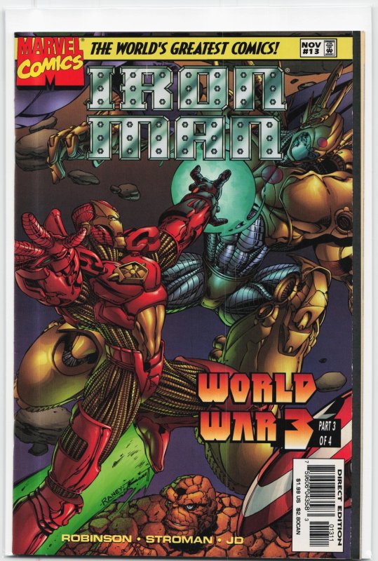 Iron Man #13 (Marvel Comics, 1997), raw, ungraded comic book — front cover