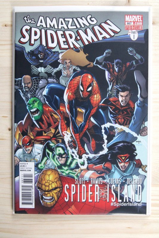 The Amazing Spider-Man #667 (Marvel Comics, 2011), raw comic book in NM 9.4 condition — front cover