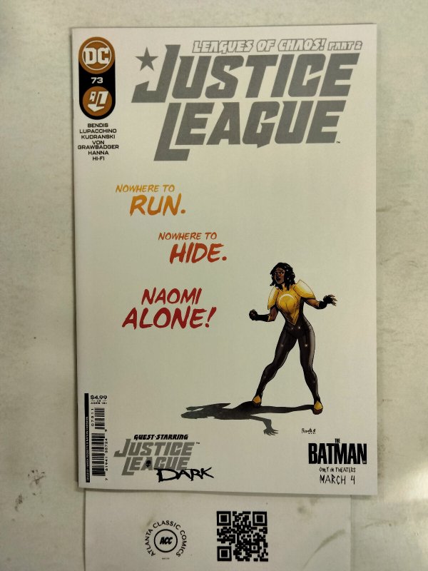 Justice League #73 (DC Comics), raw comic book in NM condition — front cover