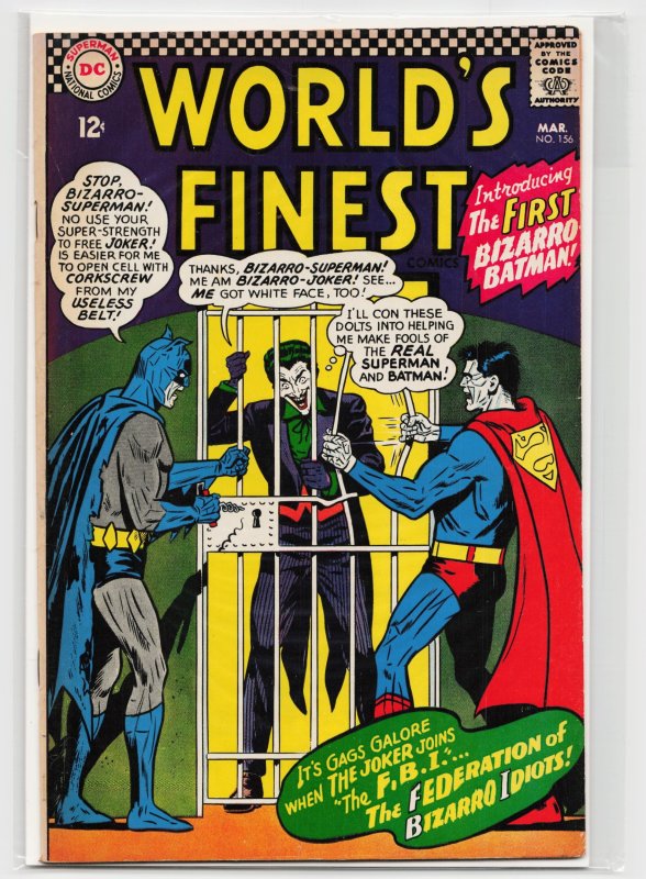 World's Finest Comics #156 (DC Comics, 1966), raw, ungraded comic book — front cover