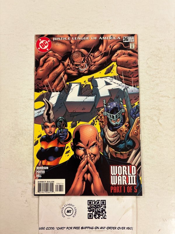 JLA #36 (DC Comics), raw comic book in NM condition — front cover