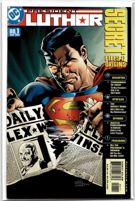 President Luthor Secret Files (2001) Lex Luthor (2001), raw, ungraded comic book — front cover