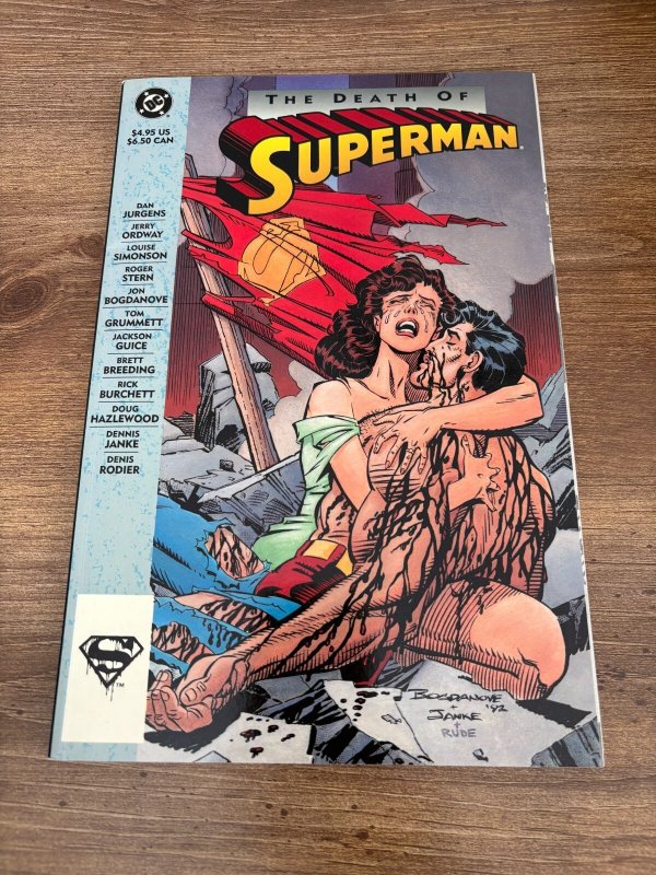 The Death of Superman DC Comics TPB Graphic Novel Comic Book 9 J389 (DC Comics), raw, ungraded comic book — front cover