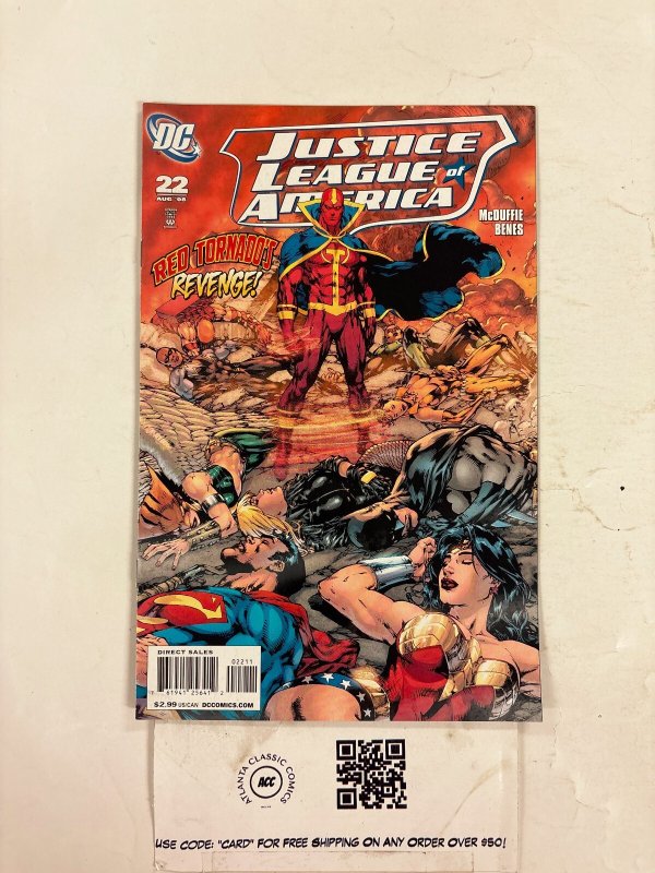 Justice League of America #22 (DC Comics), raw comic book in NM condition — front cover