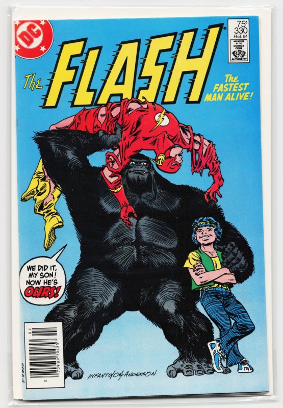 The Flash #330 (DC Comics, 1984), raw, ungraded comic book — front cover