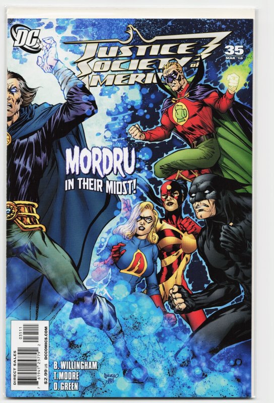 Justice Society of America #35 (DC Comics, 2010), raw, ungraded comic book — front cover