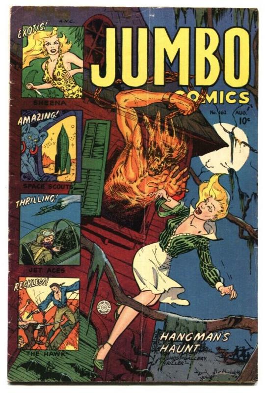 Jumbo #162 (Fiction House, 1952), raw, ungraded comic book — front cover