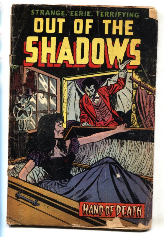 Out of the Shadows #12 (Standard Comics, 1954), raw, ungraded comic book — front cover