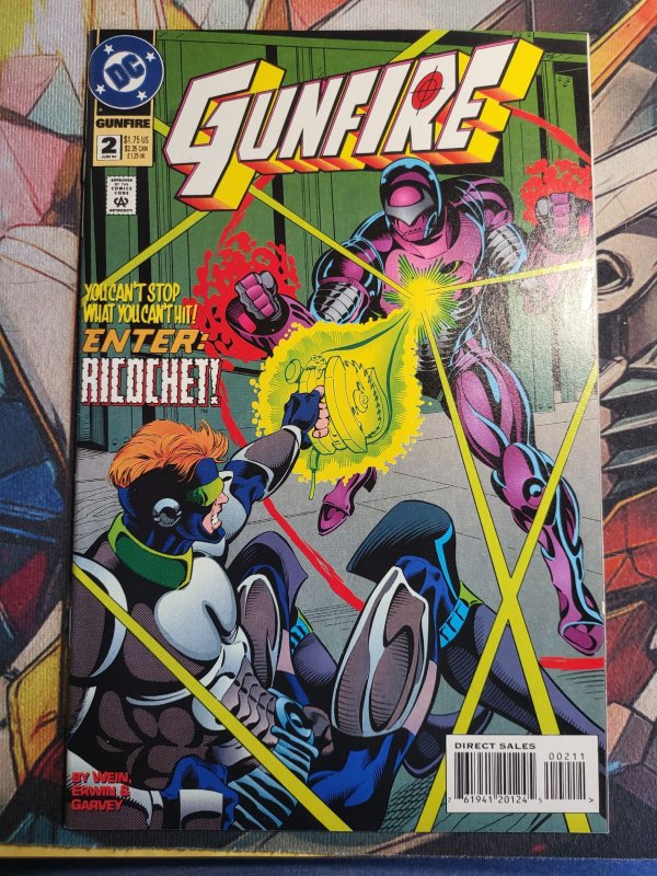 Gunfire #2 (1994), raw, ungraded comic book — front cover