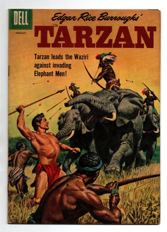 Tarzan #122 (Dell Comics, 1961), raw comic book in FN condition — front cover