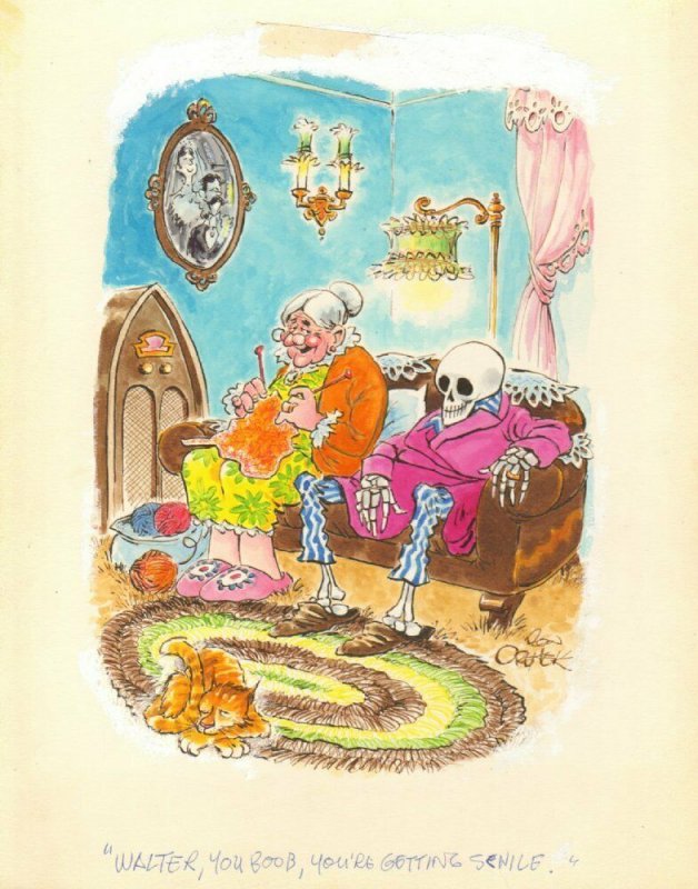 Dead Husband Color Art - Signed art by Don Orehek, raw, ungraded comic book — front cover