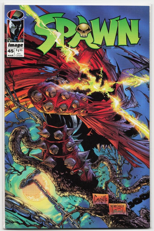 Spawn #45 (Image Comics, 1996), raw, ungraded comic book — front cover