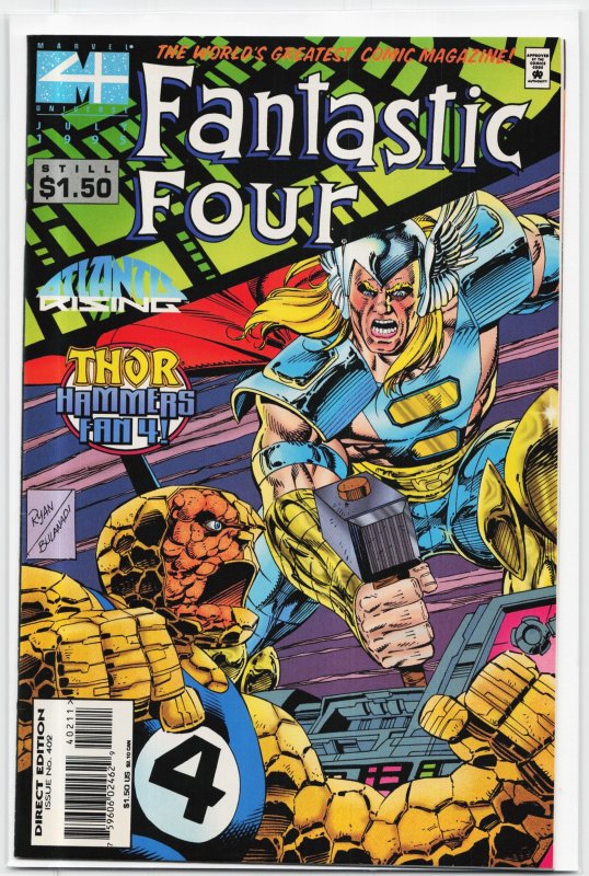 Fantastic Four #402 (Marvel Comics, 1995), raw, ungraded comic book — front cover