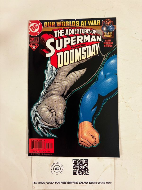 Adventures of Superman #594 (DC Comics), raw comic book in NM condition — front cover