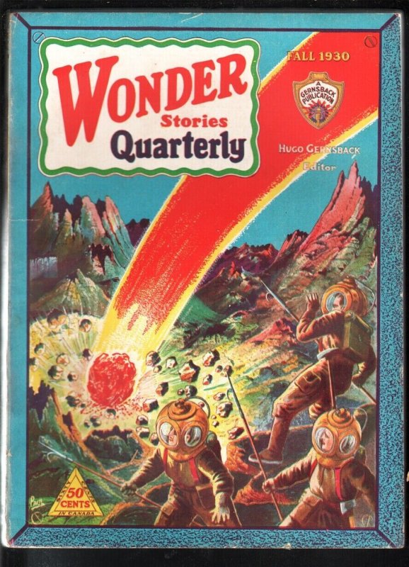 Pulp: Wonder Stories Quarterly 1930 Fall-Frank R Paul Art FN (1930), raw comic book in FN condition — front cover
