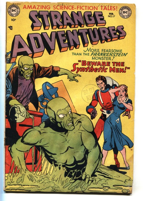Strange Adventures #17 (DC Comics, 1952), raw, ungraded comic book — front cover