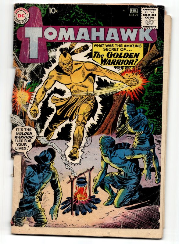 Tomahawk #72 (1961), raw, ungraded comic book — front cover