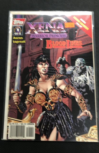 Xena: Warrior Princess: Bloodlines #1 (Topps Comics, 1998), raw, ungraded comic book — front cover
