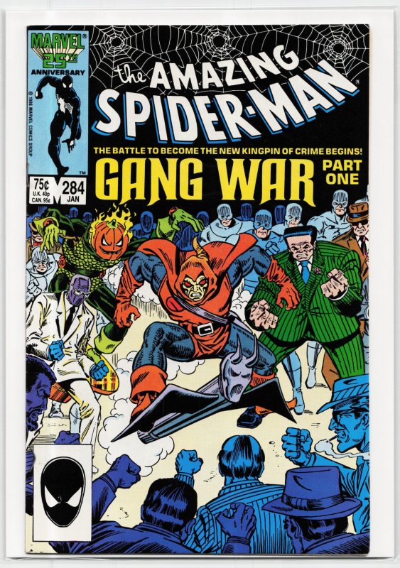 The Amazing Spider-Man #284 (Marvel Comics, 1987), raw, ungraded comic book — front cover