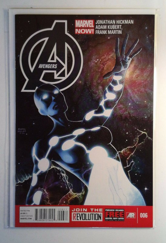 2013 Avengers #6 (Marvel Comics, 2013), raw comic book in VF/NM 9.0 condition — front cover