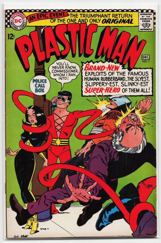Plastic Man #1 (DC Comics, 1966), raw, ungraded comic book — front cover