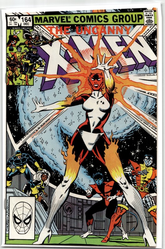 The Uncanny X-Men #164 (Marvel Comics, 1982), raw, ungraded comic book — front cover